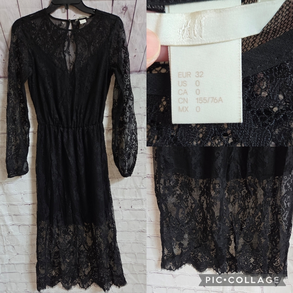H&M Lace Black Dress